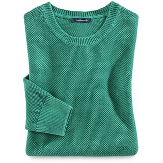 Walbusch Herren Reiskorn Pullover Farbeffekt einfarbig Aqua 52