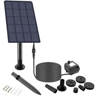Solar-außenwasserpumpe Für Springbrunnen Und Kleine Teiche – Ideal Für Vogeltränken, Batterielos, 12 V, Komplettset Mit Solarpanel