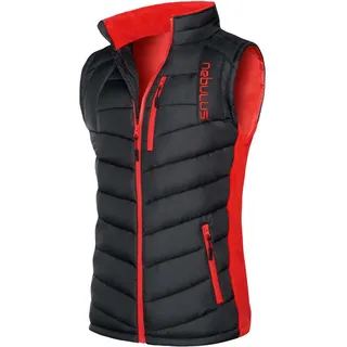 Nebulus Weste & Hemd REVIVAL, P4738 - Herren, schwarz-rot, M rot|schwarz M