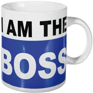 Kaffeebecher XXL 850 ml mit Henkel mit Schriftzug I AM THE BOSS