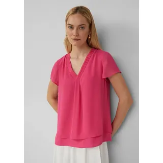 s.Oliver Kurzärmelige Chiffonbluse pink 34