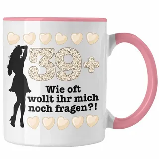 Trendation Tasse Trendation - 40. Geburtstag Frauen Tasse Geschenk Geschenkidee 40er Geburtstag Spruch Perfektion Mama Mutter rosa