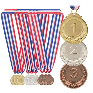 Relaxdays Medaille für Kinder Gold,Kupfer,Silber