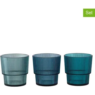 Villa d ́Este 12er-Set: Gläser "Unico" in Blau - 300 ml