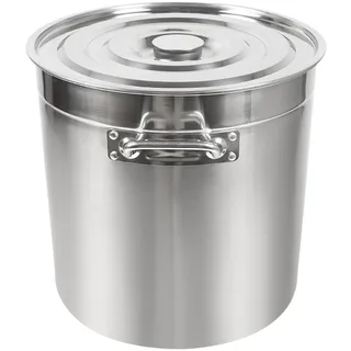 Großes Catering Kochtopf, Suppentopf mit Deckel, 50 Liter Edelstahl Kochtöpfe, Gastronomie Gastronomie Groß Campingkochtopf Cooking