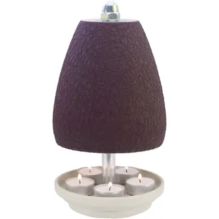 Teelichtlampe Orchidee, IN LILA - *7Jahre Garantie* - LIVESTYLE IN Keramik, Licht & Wärme, Handarbeit Teelichtofen - 5 Teelichter (inkl. Teelichter + Feuerzeug) Über 20.000 sehr zufriedene Kunden!