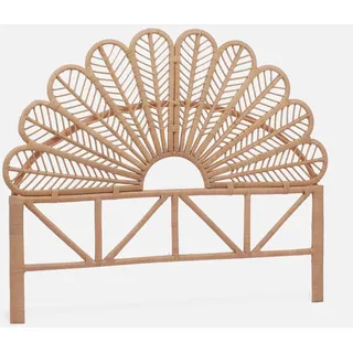 Alice's Garden Alice's Home - Kopfteil aus Rattan Natur passend für Betten mit Einer Breite von 160 cm, B 160 x T 6 x H 130 cm