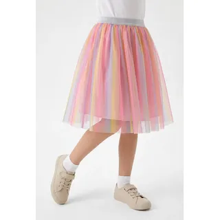 blue seven Tüllrock Midi Gestreift Rosa 104