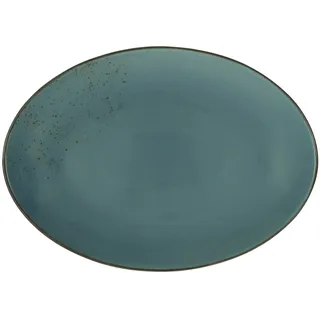 CreaTable Platte oval Nature Collection in Farbe Dark Denim glänzend