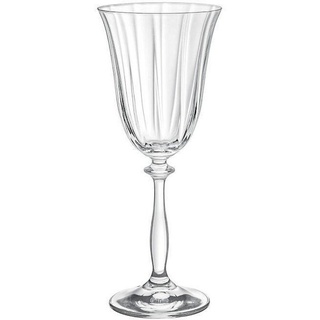 Crystalex Weißweinglas Angela Optic 250 ml, Geriffelt, Kristallglas