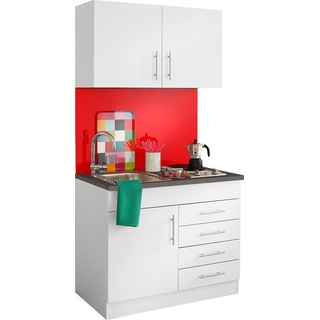 Küchenzeile »Toledo«, Küche: Weiß + Korpus: weiß + Arbeitsplatte: granit, , 842624-0 B/T: 100 cm x 60 cm