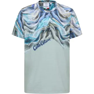 Carlo Colucci T-Shirt Donquerque blau / hellblau / pastellgrün / weiß M