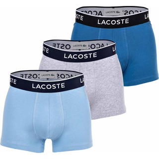 Lacoste, Herren, Unterhosen, 3er Pack Basic Retro-Short / Pant, Blau, (S, 3er Pack)