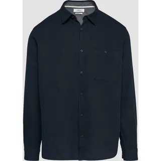 S.Oliver - Regular Fit: Baumwollhemd mit Struktur und Brusttasche, Herren, blau, XL