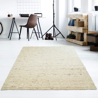 Taracarpet Moderner Handweb Teppich Alpina handgewebt aus Schurwolle für Wohnzimmer, Esszimmer, Schlafzimmer und die Küche geeignet (250 x 250 cm quadratisch, 60 Beige meliert)