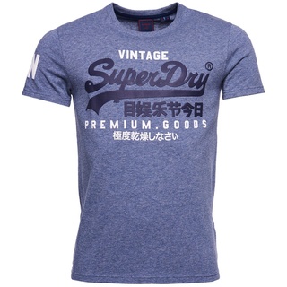 Superdry Herren T-Shirt - VL NS TEE 220, Vintage Logo-Print, Rundhals, einfarbig Blau L