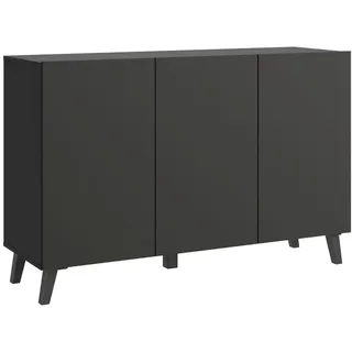 P & B Sideboard 120 x 76 cm Schwarz