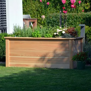 XXL Hochbeet mit Pflanzfolie Salatbeet Holz Gemüsebeet Kräuterbeet Douglasie
