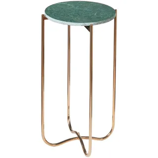 invicta INTERIOR Handgearbeiteter Beistelltisch Noble I 35cm grün abnehmbare Marmor-Platte Tisch Nachttisch