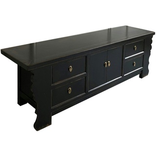 OPIUM OUTLET Möbel Kommode Schrank Sideboard Lowboard 35208-2 schwarz asiatisch chinesisch orientalisch