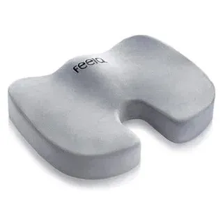 feela Orthopädisches-Sitzkissen medium, silber, Steißbeinkissen, waschbar, mit Memory-Schaum