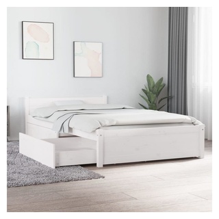 vidaXL Bett Bett mit Schubladen Weiß 90x200 cm weiß 200 cm x 90 cm