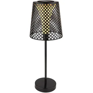 ETC Shop Solarleuchte Metall 18x50 cm 1x LED 3000K schwarz