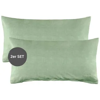 Esprit Renforcé Kissenbezüge und Bettwäsche HARP Grün - Gr.: 40x80 cm 2er Pack Baumwolle 2teilig - farblich passend zur