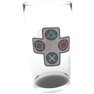 GB Eye Playstation Tasten Pint-Glas, Glas, mehrfarbig
