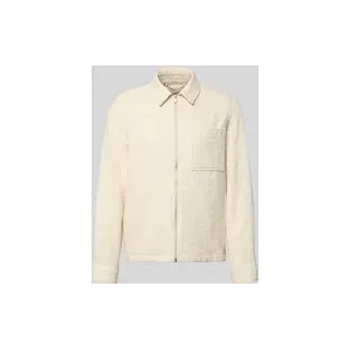 Jacke mit Reißverschluss und Brusttasche, Ecru, XXL