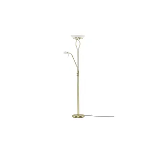 KHG LED-Deckenfluter  2-flammig  messing-matt   , gold , Maße (cm): H: 180  Ø: 32