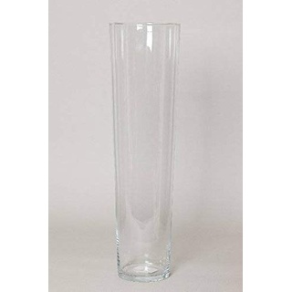 INNA-Glas Bodenvase KAIA, Trichter - rund, klar, 70cm, Ø 17cm - Hohe Vase - Deko Vase