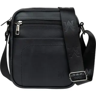 VerMari Forza Kleine Herren-Ledertasche Schwarz - Schwarz