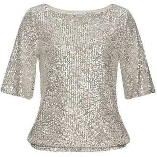 LASCANA Paillettenshirt champagner 40