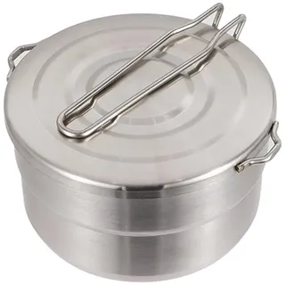 Edelstahl Camping Topf - 1.5L Camping Kochgeschirr Set Großes Fassungsvermögen - Camping Kochtopf Outdoor Geschirr Mit Deckel Und Klappbarem Griff - Camping Bento Topf Für Camping,Wandern,Picknick