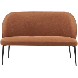 Beliani 2-Sitzer-Küchensofa, Braun, Schwarz, Textil, 130x85x49 cm, Wohnzimmer, Sofas & Couches, Sofas, 2-Sitzer Sofas