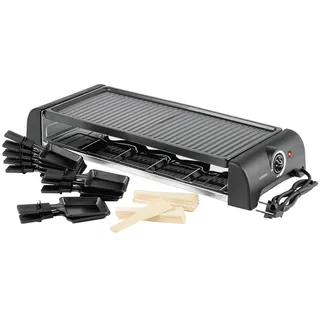 Korona 45060 Raclette für 10 Personen | XXL-Raclette mit 10 Pfannen & Spateln | Mit antihaftbeschichteter Grillplatte | Langes 1,2 m Kabel | 1500 Watt