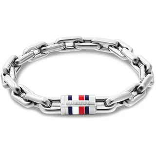Tommy Hilfiger MEN'S CHAIN Edelstahl blau/rot/silber/weiß 2790751 Größe 19 cm