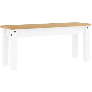 vidaXL Sitzbank Panama Weiß 105 x 30 x 45 cm