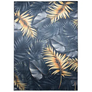 Mazovia Groß Teppich Wohnzimmer 200x300cm Schwarz Gold Stilvoll rutschfest | Teppich für Schlafzimmer Büro Esszimmer Eingangsbereich Maschinenwaschbar Pflegeleicht Tierfreundlich Allergikerfreundlich