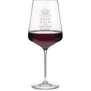 Leonardo Rotweinglas XXL 750 ml individuelle Gravur Geschenkidee für Frauen Weinglas - Keep Calm