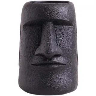 ABOOFAN Osterinsel Kopf Pflanzer Megalith Moai Kopf Pflanzer Menschliches Gesicht Blumentopf Desktop Stift Bürstenhalter Pflanzenbehälter Statuen Für Hausgartendekorationen