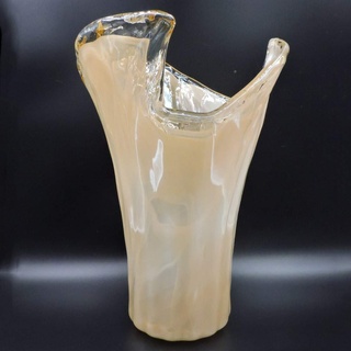 Tammaro Home Murano Glas Vase Honig Farbe Vortex Modell