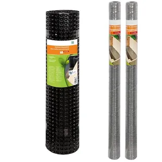 2x Wühlmausgitter verzinkt & Noppenfolie Hochbeet Drahtgitter Noppenbahn Zaun