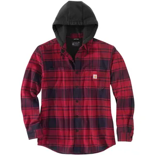 CARHARTT Flannel-Fleece Kapuzenhemd Rot S