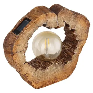GLOBO Solarleuchte Kunststoff L 30,5 cm 1x LED warmweiß braun