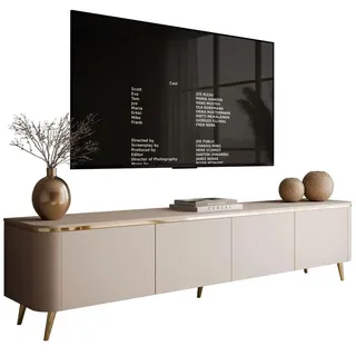 lookway AVELINE TV-Lowboard 200 cm Beige Holz