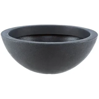Dehner Kunststoff-Schale Miami, rund, anthrazit, ca. Ø52/H20 cm, Dunkelgrau