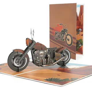 Motorrad-geburtstagskarte, Geburtstagskarte Für Männer, 3d-geburtstagskarte, Pop-up-motorradkarte – 3d-biker-design Aus Lasergeschnittenem Papier, Originelle Karte Für Papa, Biker-vater, Geschenk Für