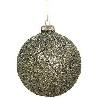 Chic Antique Christbaumschmuck Weihnachtsschmuck Weihnachtskugel Glitzer Champagner 8cm Chic Antique